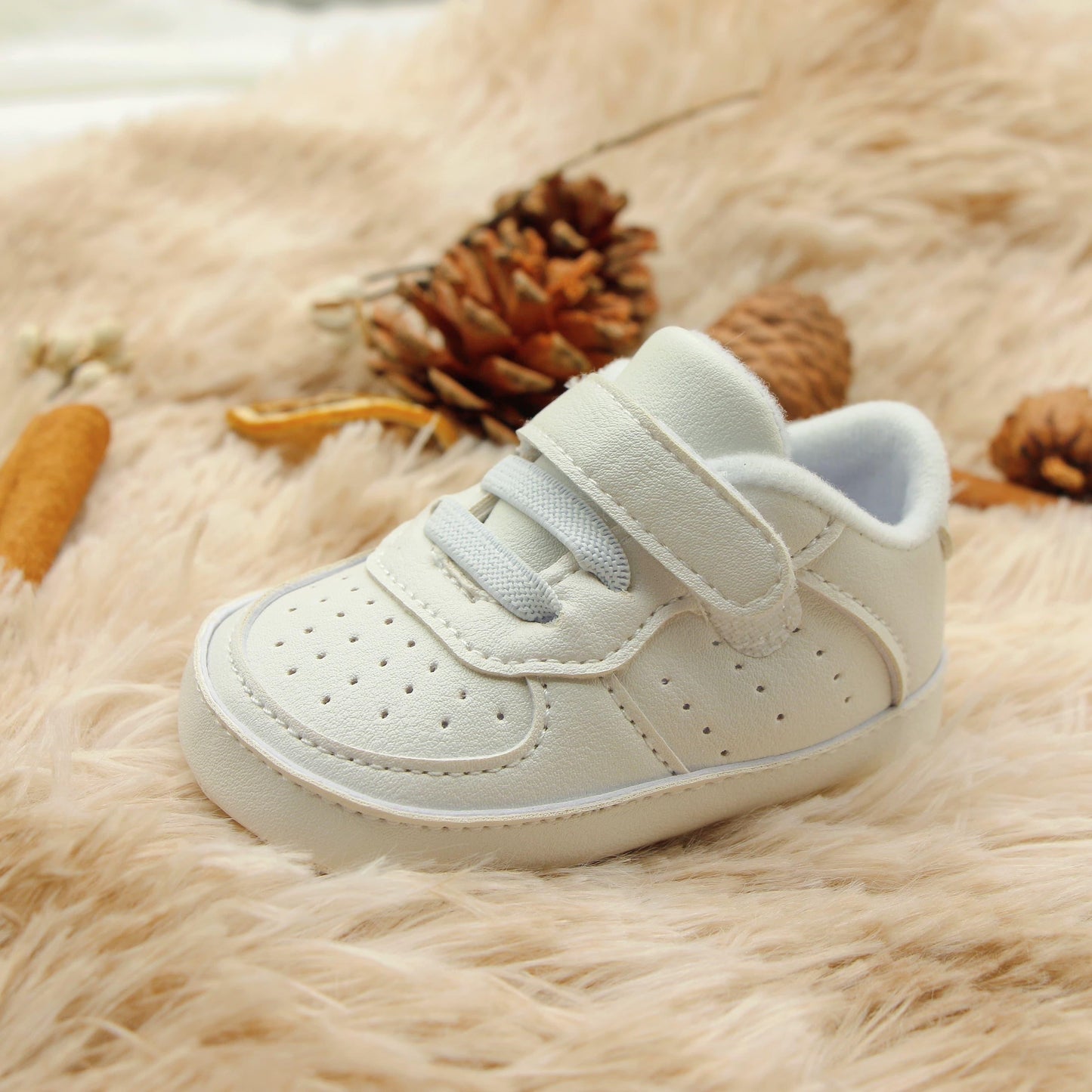 Newborn Baby Boys Premium Soft Sole Mid-Top Infant Prewalker Toddler Sneakers