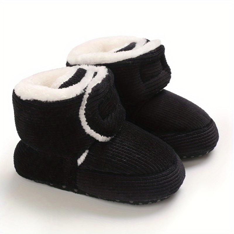 Toddler Baby Girls Booties High-Top Slippers Indoor Crib First Walker Shoes for Winter