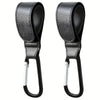 Faux Leather Stroller Hooks – Durable Multipurpose Stroller Hangers, Sleek Black Stroller Accessories, Ideal Gift for Moms