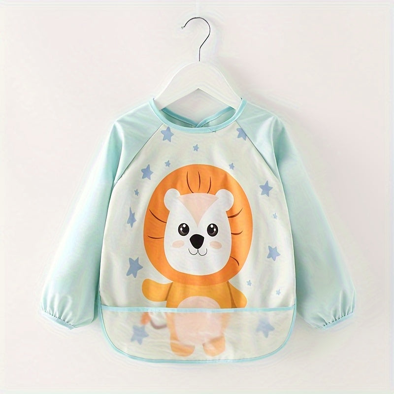 Waterproof Cover-Up Eating Bib – Reversible Wear Bib Apron for Mess-Free Home Feeding - Kidzy Market