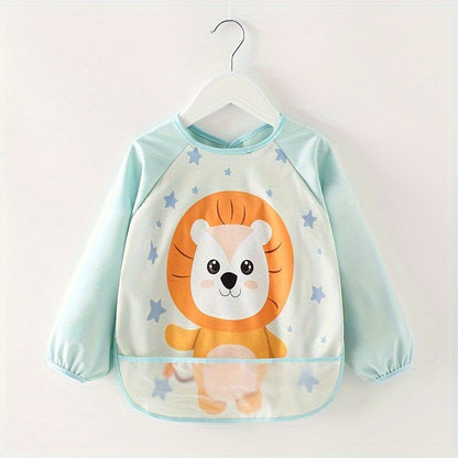 Waterproof Cover-Up Eating Bib – Reversible Wear Bib Apron for Mess-Free Home Feeding - Kidzy Market