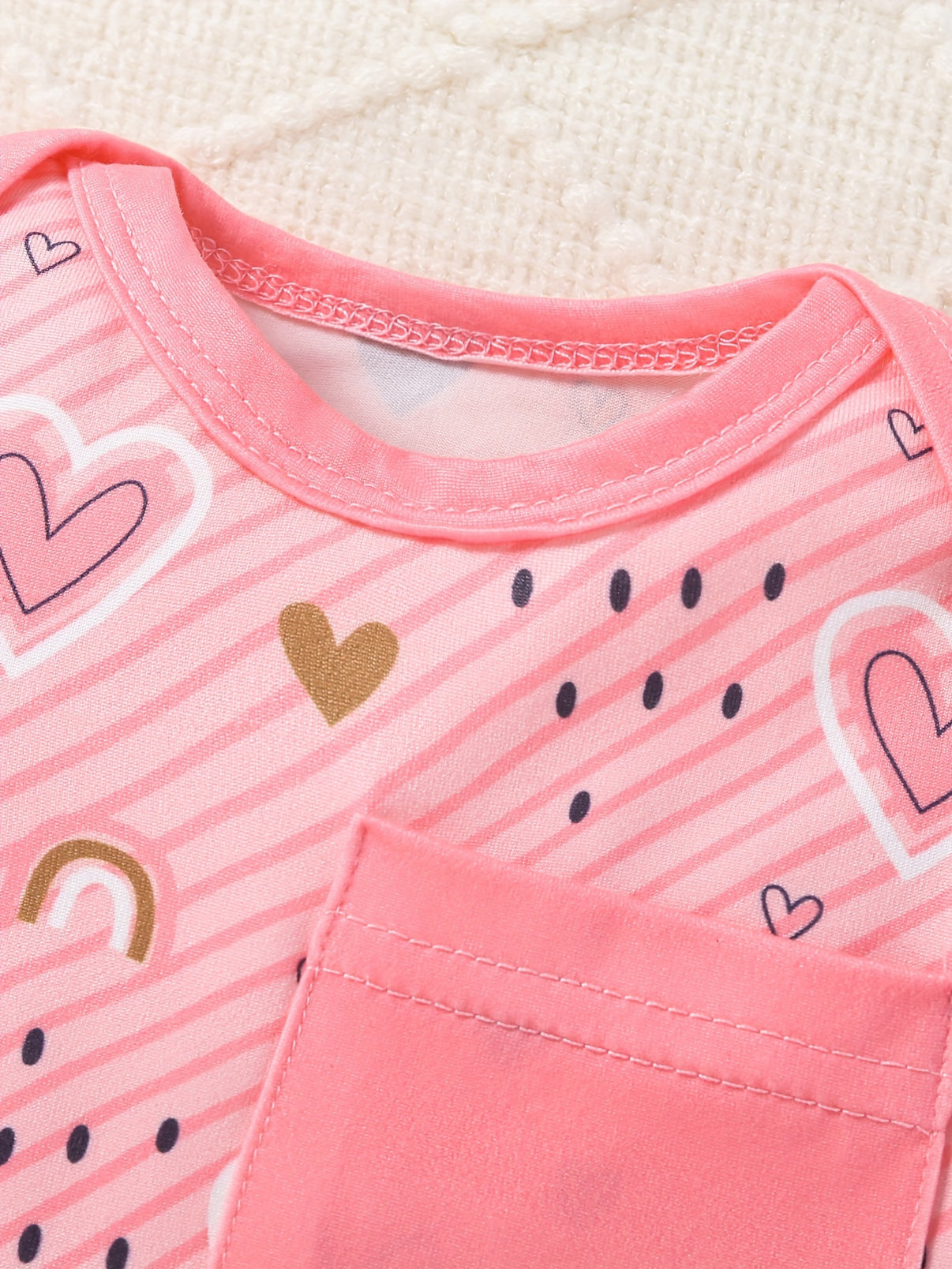 9-Pack Baby Girl Footed Jumpsuit Set – Long Sleeve Love Hearts Design with Bunny Hats & Bibs – Stylish & Comfy Outdoor Wear for Infants - Kidzy Market