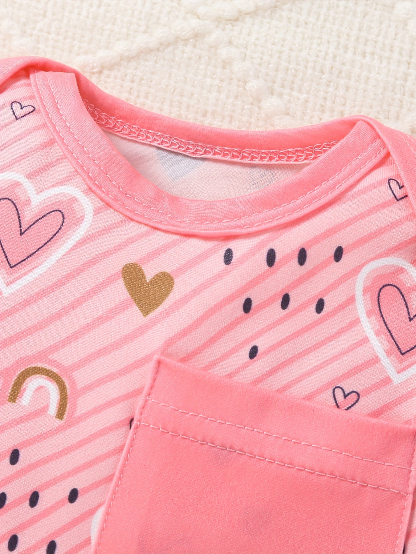 9-Pack Baby Girl Footed Jumpsuit Set – Long Sleeve Love Hearts Design with Bunny Hats & Bibs – Stylish & Comfy Outdoor Wear for Infants - Kidzy Market