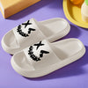 OURANNI Kids EVA Slippers – Lightweight Non-Slip Open-Toe Sandals for Boys & Girls, Cartoon Clown Design, Indoor/Outdoor Beach Casual (Black/White)