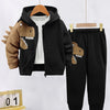 Toddler 2-Piece Fleece-Lined Hoodie & Sweatpants Set – Dinosaur Print, Cozy Fall/Winter Outfit, Machine Washable