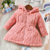 Infant & Toddler Girls' Warm Fuzzy Fleece Hooded Jacket - Zip-Up Solid Casual Coat for Fall & Winter