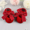 1 Pair New Red Baby Socks with Non-Slip Dots - Infant Anti-Slip Floor Socks | All-Season Knit Fabric Polyester Blend, Hand Wash Only | Suitable for 0-1 Years Old