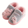 Cute Cartoon Furry Kids Slippers — Non-Slip Slip-On Indoor Winter Shoes for Boys & Girls, Soft TPR Sole