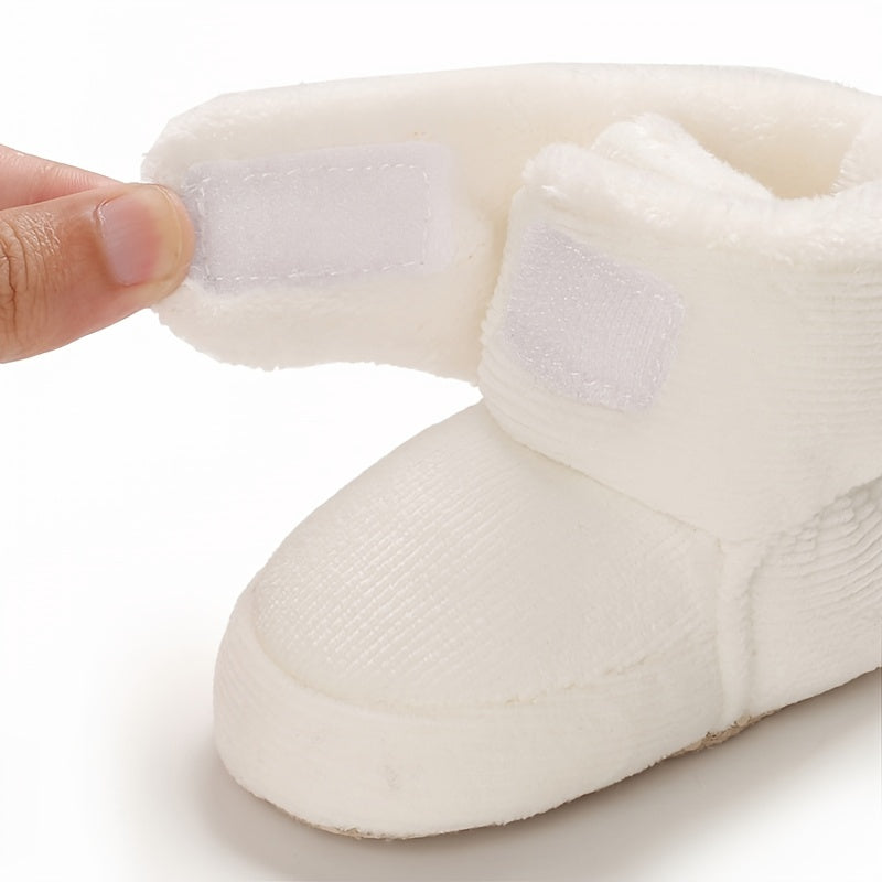 Toddler Baby Girls Booties High-Top Slippers Indoor Crib First Walker Shoes for Winter