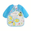 Waterproof Long-Sleeve Baby Smock – Reversible Cartoon Feeding Bib Apron for Toddlers & Kids - Kidzy Market
