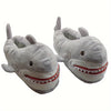3D Shark Plush Slippers – Flannel Cartoon Indoor Slip-On with Rubber Sole, Warm & Cozy Cute Gift for Home, Halloween & Christmas