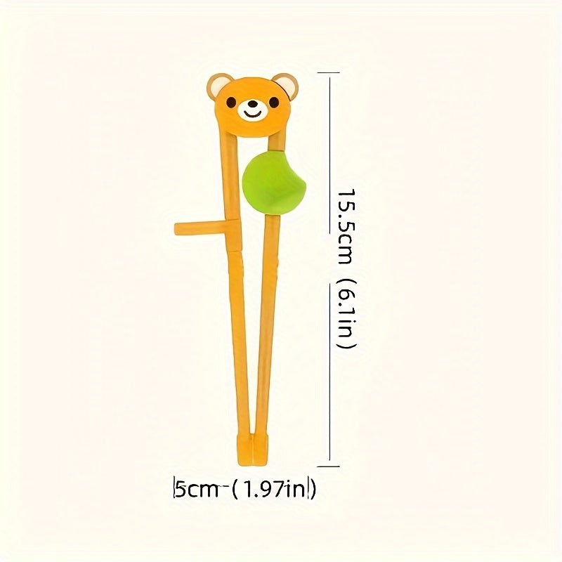 Easy Grip 3PCS Cartoon Training Chopsticks – Beginner-Friendly Learning Utensils for Kids & Toddlers, Fun & Portable for Home or Travel