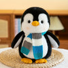 Penguin Plush Toy with Scarf – Soft Light Brown or Dark Brown Anime-Style Stuffed Animal & Decorative Pillow for Sofa, Valentine's & Holiday Gift