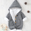 Newborn Boys & Girls Knitted Jumpsuit – Long Sleeve Hooded Romper with Pants (Cozy and Comfortable)