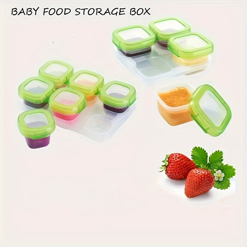 Set of 10/6/4 Sealed Lids Portable Baby Food Storage Containers, Ideal for Family Trips, Freezer Safe Mini Snack Bowls with Compartments for Toddlers