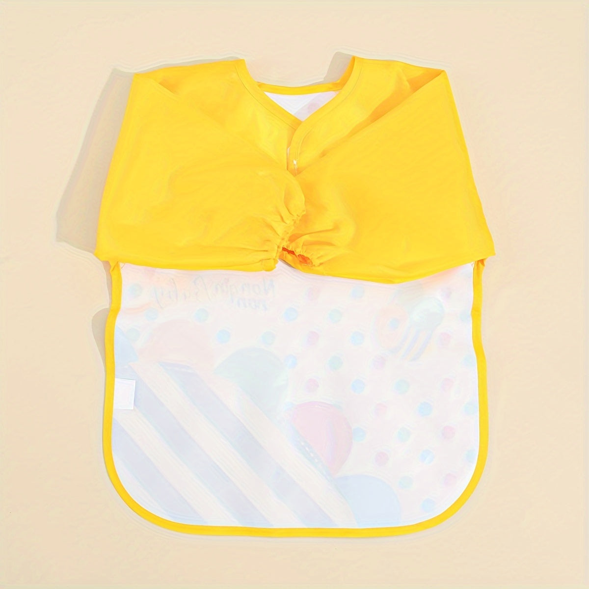Waterproof Long-Sleeve Baby Smock – Reversible Cartoon Feeding Bib Apron for Toddlers & Kids - Kidzy Market