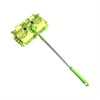 Kids Mini Dust Mop with Cute Cartoon Face – Detachable Soft Non-Toxic Floor Cleaning Tool for Toddlers (Green)