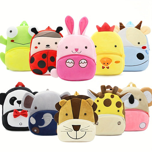 1PC Toddler Plush Cartoon Backpack – Cute & Lightweight Mini Travel Bag for Kids, Boys & Girls - Kidzy Market