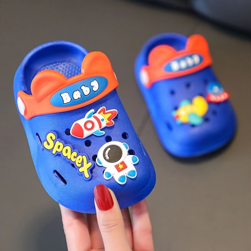 Children's Soft Bottom Summer Slippers for Girls, Cartoon Pattern, Light Up Crib Shoes, Breathable, PVC Upper, Sole, and Insole, No Lining Inside, Spring/Summer