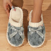 Women's Plush Winter Slippers – Cozy Indoor Home Slippers with Non-Slip PVC Sole, Soft Fabric Upper, Hand Washable