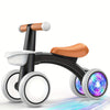 Toddler 4-Wheel Balance Bike (12–24 Months) — Pedal-Free with Adjustable Seat, Removable Basket & Quiet EVA Tires