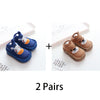 2 Pairs Baby Boys & Kids Walking Socks Shoes - Anti-Skid Socks with Soft Bottom | Breathable & Comfy Indoor Floor Socks for Toddlers
