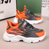 Kids Breathable Mesh Running Shoes — Lightweight Low-Top Sneakers for Boys & Girls, Hook-and-Loop Closure, Striped All-Season EVA Sole