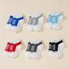 6 Pairs Baby Boy's Stripes Pattern Short Crew Socks - Simple & Comfy Casual Fashionable All-Match Socks