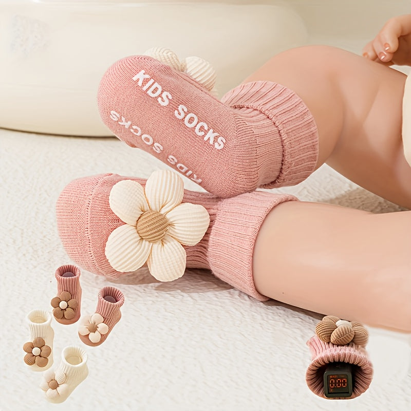 1 Pair of Youngsters' Socks with Glue Dot Anti-Slip Floor Socks | Learning Socks for 0-1 Years Old