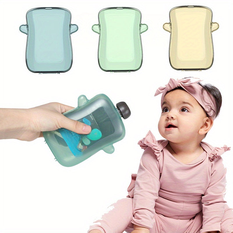 1pc Kids Food Pouch – Anti-Squeeze Fruit & Vegetable Juice Spout Bag, Convenient Supplement Container for Toddlers, Sky Blue/Green/Yellow, PP Material, Essential Kids Food Accessory