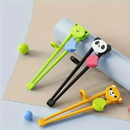 Easy Grip 3PCS Cartoon Training Chopsticks – Beginner-Friendly Learning Utensils for Kids & Toddlers, Fun & Portable for Home or Travel