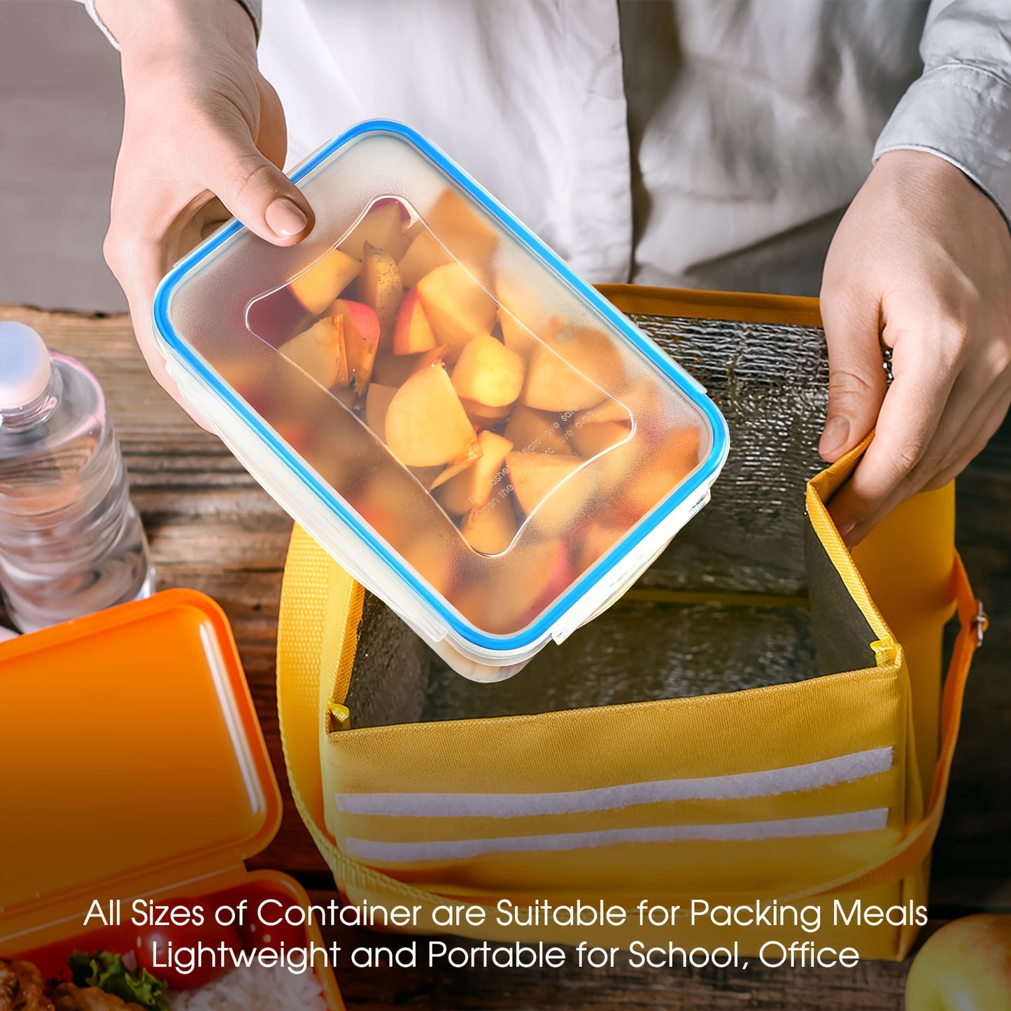 16-50PCS Food Storage Containers Set - BPA-Free Plastic Containers with Lids, Labels & Marker - Stackable, Leak-Proof, Reusable Kitchen Organizers for Meal Prep & Pantry Storage