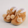Newborn Booties Baby Socks Shoes for Girls - Winter Warm, Cute Toddler Prewalkers with Soft Anti-Slip Sole | Infant Crib Crawl Shoes