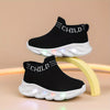 LED Light-Up Kids Sneakers – Slip-On Brown Geometric & Cartoon Pattern Shoes for Toddlers & Infants, Slip-Resistant EVA Sole