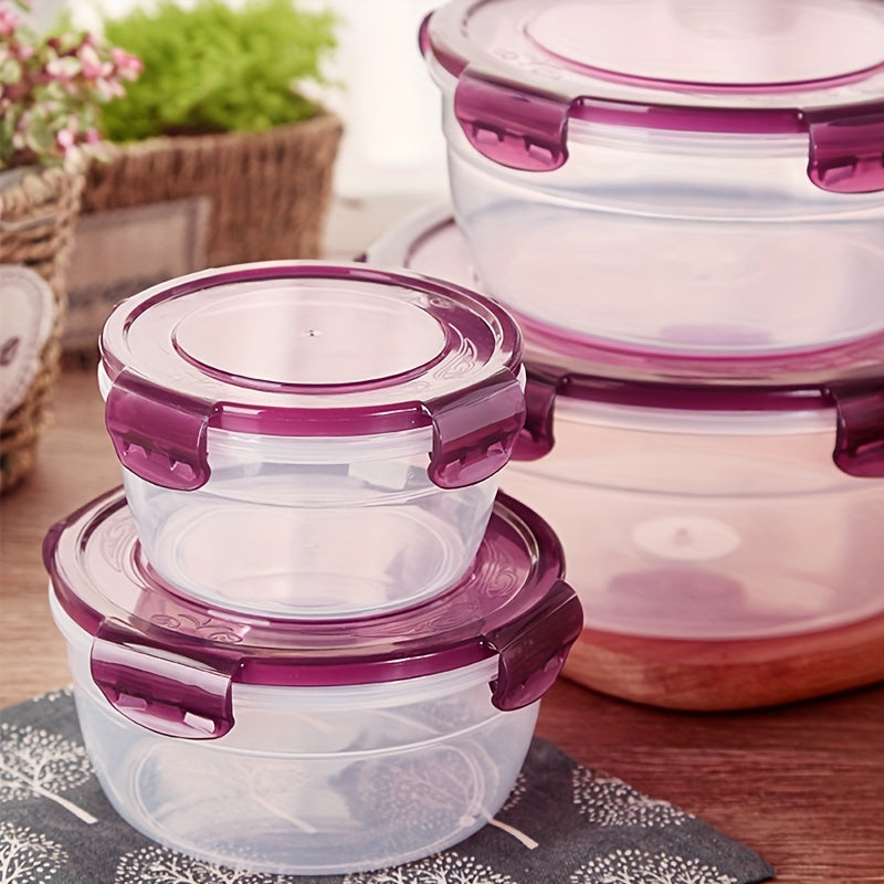 3/4-Pack FreshSeal Airtight Food Storage Containers – Large Capacity, Stackable, Space-Saving Plastic Containers for Kitchen Organization, Fruits, Vegetables, Meat, Eggs, Dumplings