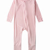 Baby Casual Ribbed Zip-Up Romper – V-Neck Newborn Jumpsuit (Cute & Comfortable for Outdoor Wear)