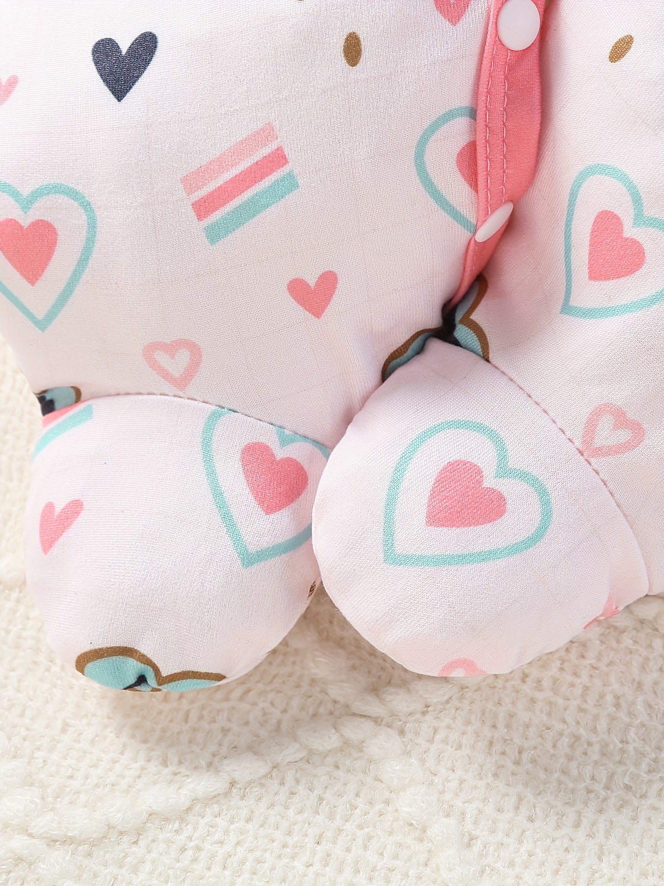 9-Pack Baby Girl Footed Jumpsuit Set – Long Sleeve Love Hearts Design with Bunny Hats & Bibs – Stylish & Comfy Outdoor Wear for Infants - Kidzy Market