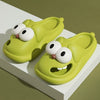 ASHALI Women's Big-Eyed Dog Slip-On Slippers - Cute Breathable EVA Slides for Indoor & Outdoor