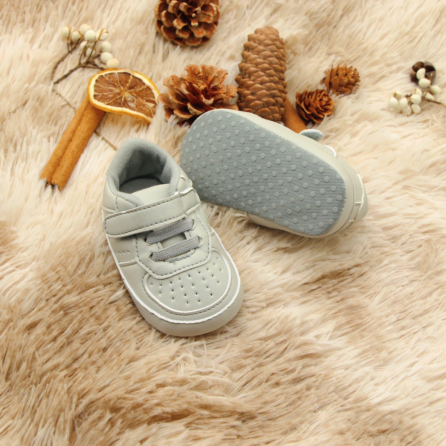 Newborn Baby Boys Premium Soft Sole Mid-Top Infant Prewalker Toddler Sneakers