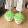 Funny Unisex Slip-On Slippers — Soft Cushioned Fabric House Shoes with Non-Slip EVA Sole, Warm Indoor/Outdoor Comfort for Men & Women, Cute Couple Gift