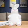 Giant Lazy Bunny Plush Pillow - Large White Rabbit Stuffed Animal, Woven Polyester Baby & Toddler Gift (0-3 Years)