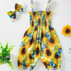 Baby Girl Floral Print Romper – Thin Strap Bodysuit with Headband (Outdoor Summer Outfit, 0-24 Months)