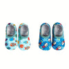 2 Pairs Kids Cartoon Boat Socks - Elastic Anti-Slip Indoor Play Walking Floor Socks | 98% Polyester, 2% Spandex | All-Season Knit Fabric, Hand Wash Only
