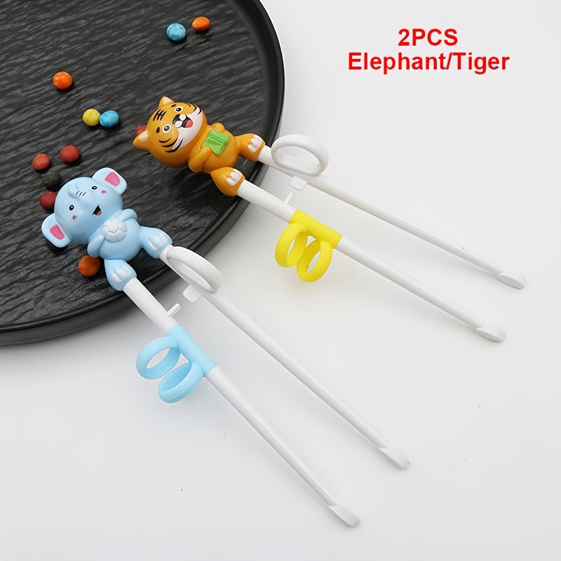 Dinosaur-Shaped Training Chopsticks for Kids – Reusable & Colorful Learning Utensils for Beginners, Easy-Grip Design