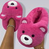 Polar Bear Plush Kids Slippers - Cozy Indoor Slip-On Shoes for Teens & Youth, Blue & Purple Tie-Dye, Warm Fabric, Anti-Slip