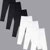 6-Pack Girls' Black Stretchy Leggings – Soft, All-Season Skinny Knit Leggings for Kids (Ages 12 and Under)