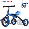 4-in-1 Folding Toddler Balance Tricycle – Convertible Pedal & Balance Bike for Ages 2+, Removable Pedals, One-Button Fold, Adjustable Seat & Handlebars – Unisex Birthday Gift