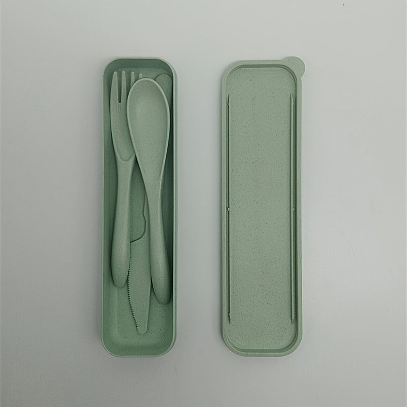 Reusable Straw Plastic Knife, Fork & Spoon Set – Lightweight & Durable Tableware for Kids, Travel & Everyday Use