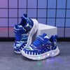 LED Dinosaur Kids Sneakers — Flashing T-Rex Light-Up Sports Shoes for Ages 1-6, Low-Top Hook & Loop