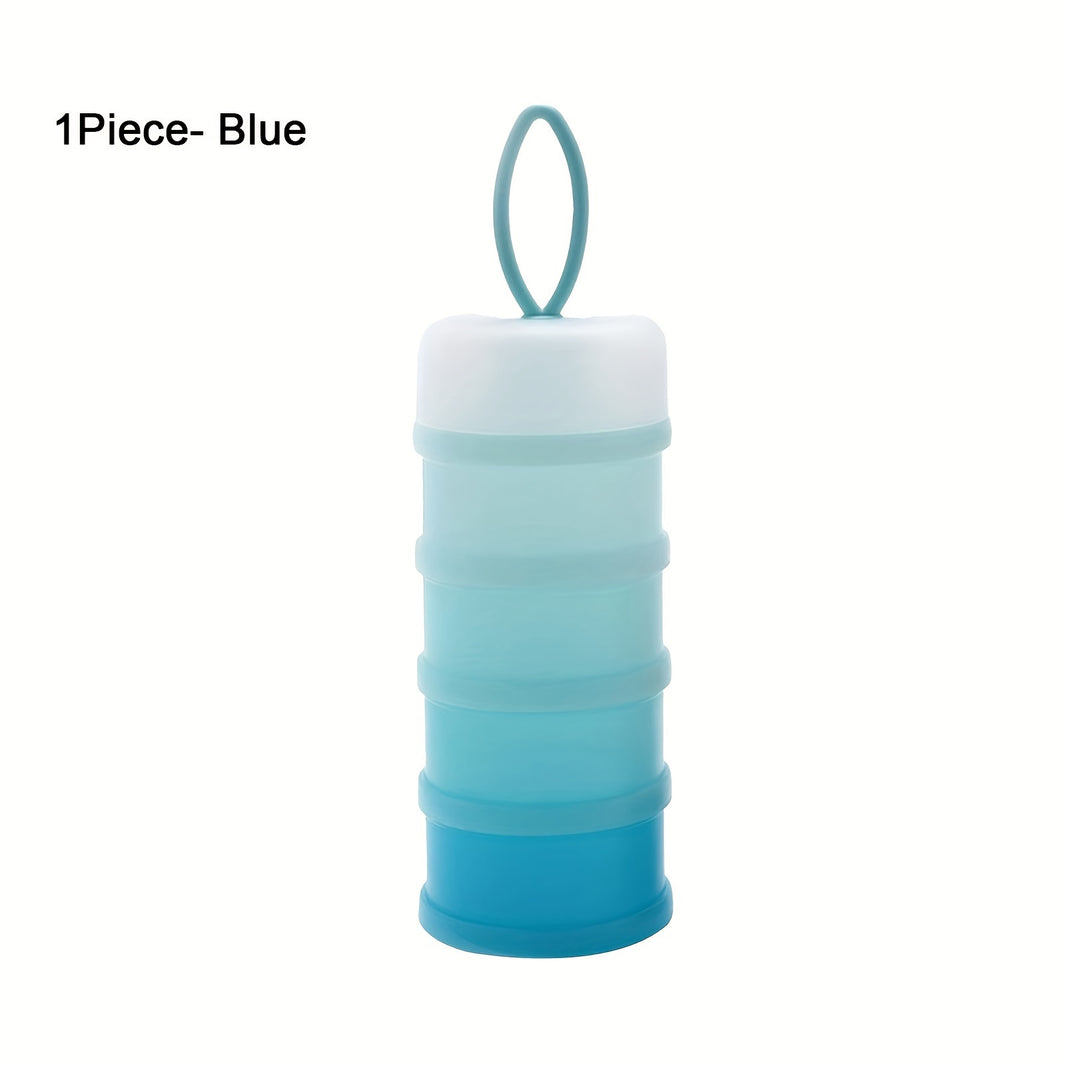 2-Pack Stackable Baby Formula Dispenser – 4-Layer Portable Milk Powder & Snack Storage Container – Non-Spill Travel Food Box for Baby Feeding, Outdoor & Camping